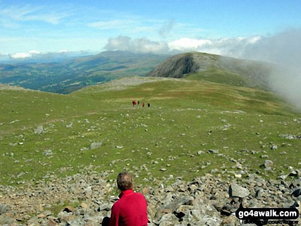 Walk gw156 Cadair Idris (Penygadair) via The Fox's Path - Mynydd Moel from the summit of Cadair Idris