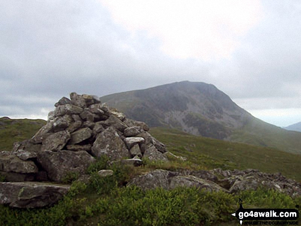 Walk gw152 Cadair Idris (Penygadair), Mynydd Moel, Cyfrwy and Gau Craig via The Pony Path - Cadair Idris (Penygadair) from Gau Graig summit cairn