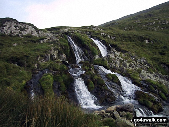 Walk gw144 Grib Ddu and Beddgelert from Nantmoor - Afon Goch Waterfalls