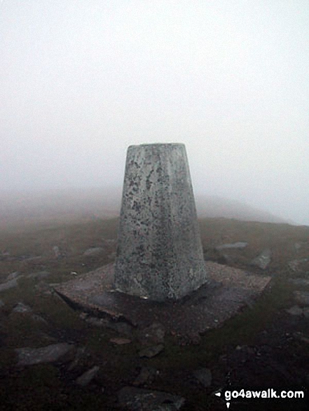 The trig point on the summit of Cadair Berwyn (North Top) 