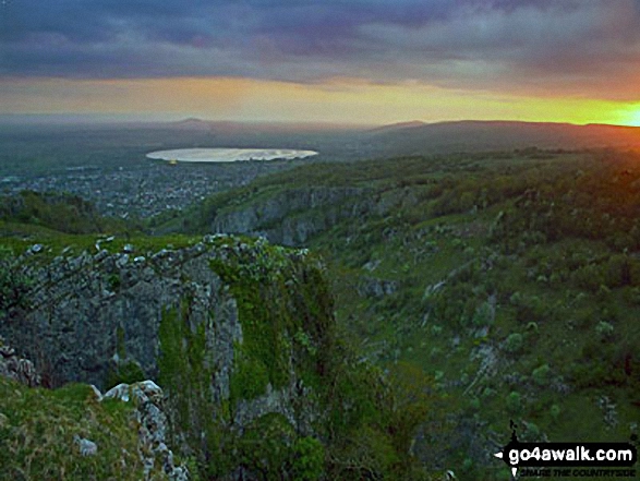 Cheddar Gorge at Sunset 