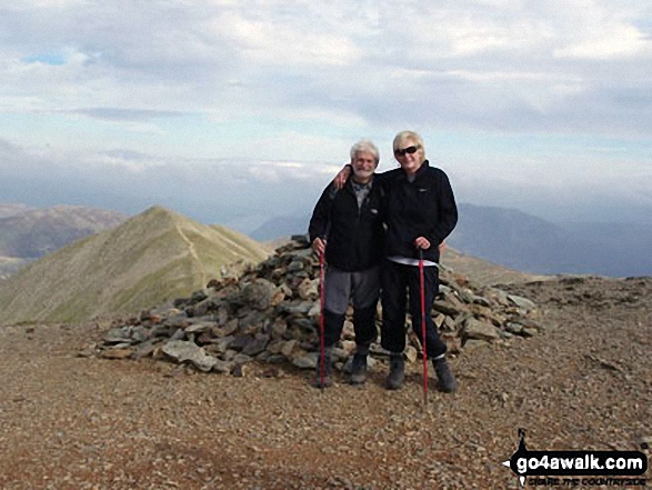 Walk c394 Helvellyn, Catstye Cam and Sheffield Pike from Glenridding - Eric and me on Helvellyn, 5 months after his hip replacement :)