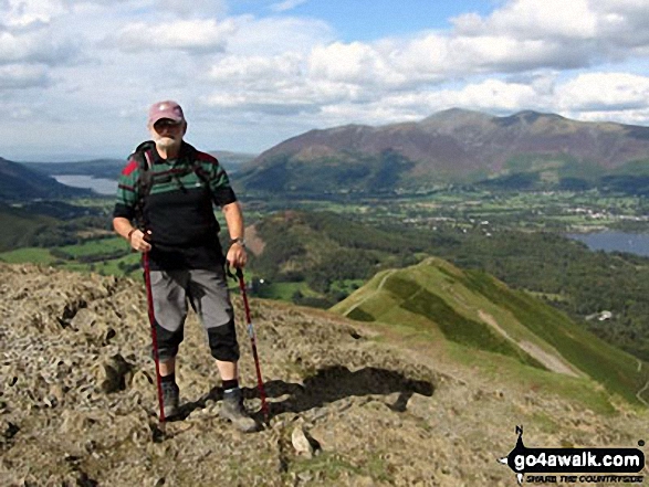 Walk c100 The Newlands Horseshoe from Hawes End - My husband Eric on Catbells