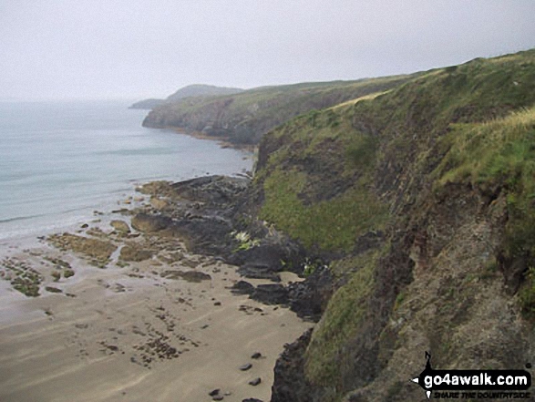 Walk pe120 Carn Llidi, Carnedd-lleithr and St David's Head from Whitesands Bay (Porth Mawr) - Whitesands Bay, St David's Head from The Pembrokeshire Coast Path