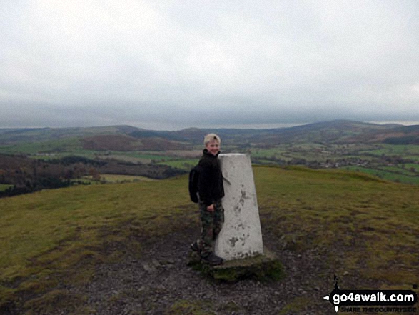 My son Harry on the top of Earl's Hill near Pontesbury