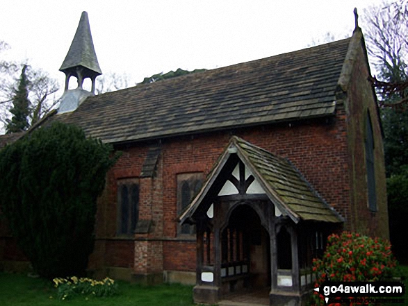 Walk ch134 The River Bollin, Styal Country Park and Quarry Bank Mill from Wilmslow - Norcliffe Church, Styal Country Park