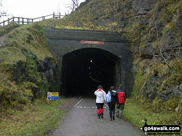 Walk d160 Upperdale, Water-cum-Jolly Dale and The Monsal Trail from Monsal Head - Entrance to the recently reopened Litton Tunnel on the Monsal Trail