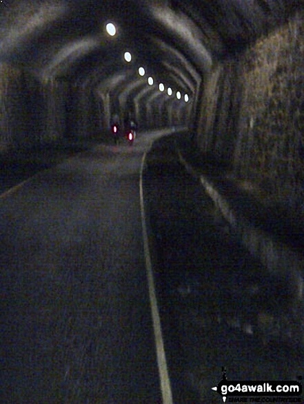 Walk d160 Upperdale, Water-cum-Jolly Dale and The Monsal Trail from Monsal Head - In the recently reopened Litton Tunnel on the Monsal Trail