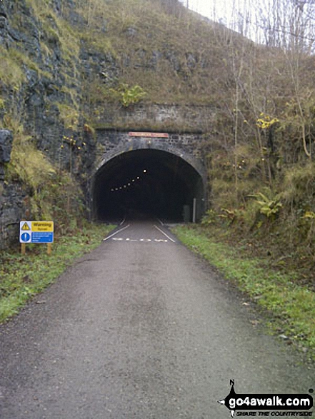 The recently reopened Litton Tunnel on the Monsal Trail