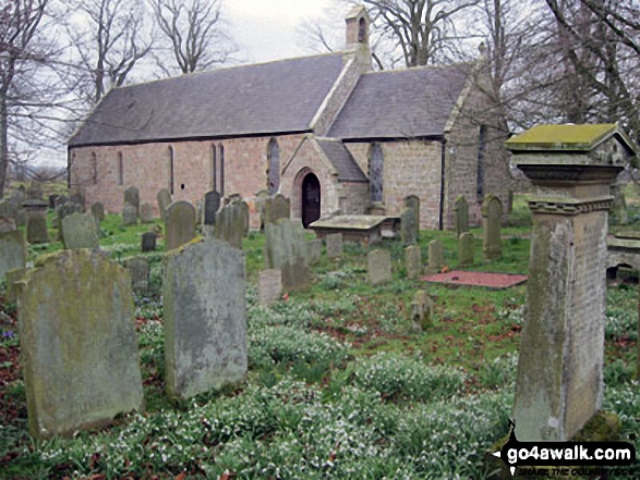 Walk n170 Weetwood Moor, Dod Law, Doddington and The River Glen from Wooler - Doddington Church