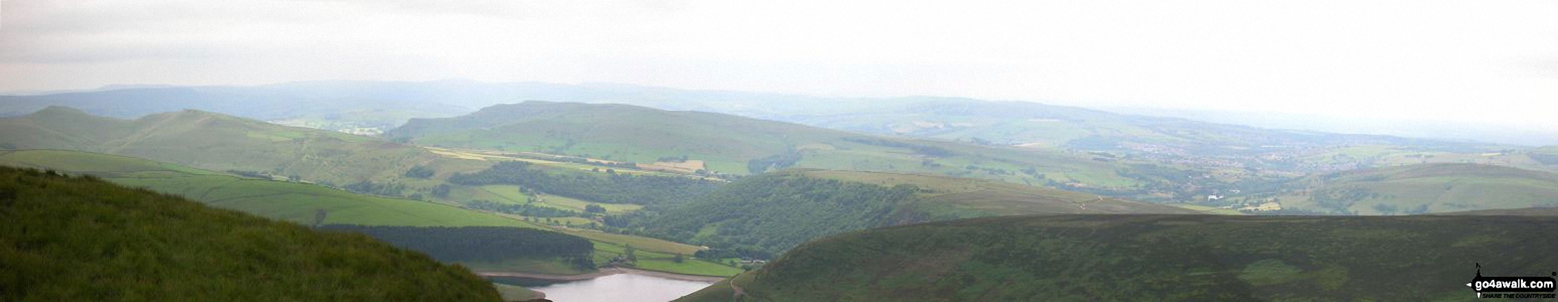 Walk d135 Kinder Downfall from Birchin Clough - *Kinder Reservoir from Kinder Downfall