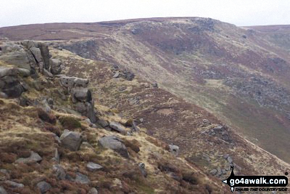 Walk d296 Jacob's Ladder and Kinder Scout from Edale - Grindsbrook Clough from Kinder