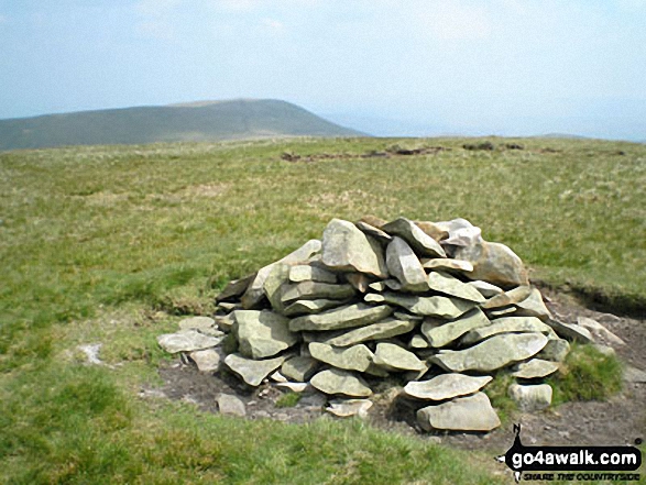 Walk c330 Yarlside, Randygill Top, The Calf and Calders from The Cross Keys - The cairn on Randygill Top