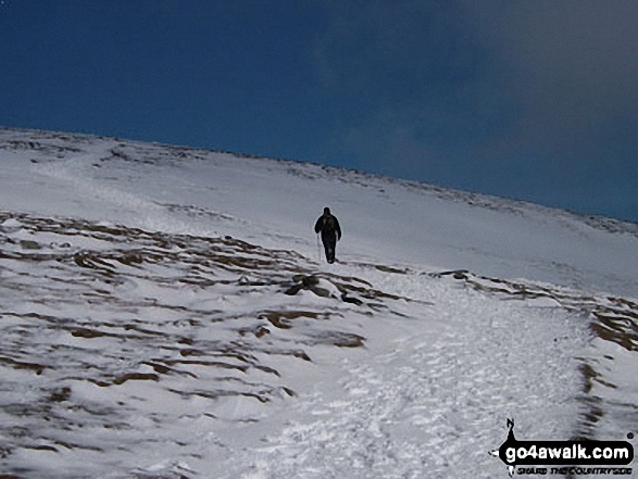 Walk c191 The Glendermackin Round from Mungrisdale - Blencathra or Saddleback (Hallsfell Top) in the Snow