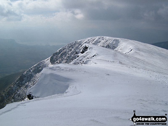 Walk Blencathra or Saddleback (Hallsfell Top) walking UK Mountains in The Northern Fells The Lake District National Park Cumbria, England