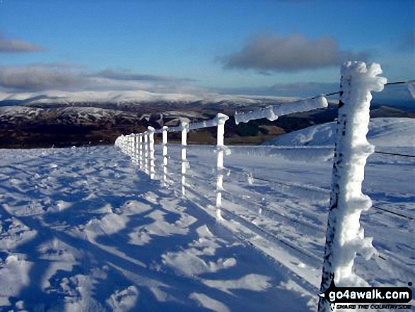 Snow on the summit of Cat Law nr Kirriemuir 