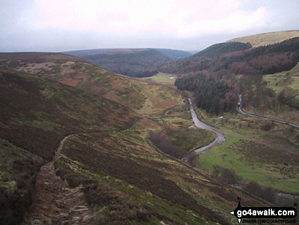 Lady Clough from Seal Stones (Kinder Scout) 