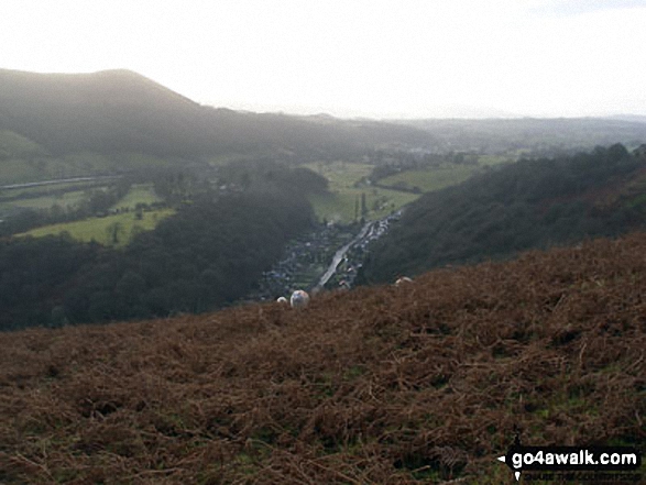 Walk sh102 Pole Bank and The Long Mynd from Church Stretton - Little Stretton from Ashlet, The Long Mynd