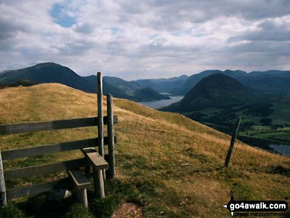 The edge of Loweswater ,Crummock Water and Buttermere taken from Darling Fell 