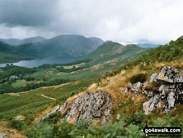 Walk c101 Pillar and Little Scoat Fell from Wasdale Head, Wast Water - Crummock Water with Mellbreak beyond from Robinson