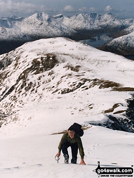 Walk Gleouraich walking UK Mountains in Glen Shiel to Glenfinnan and Loch Eil  Highland, Scotland