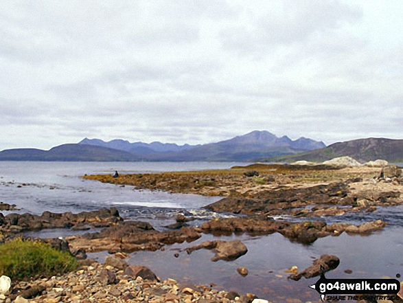 The mouth of the Ord River with the Cuillin Hills beyond 