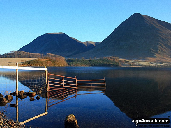 Whiteside (left) and Grasmoor from Crummock Water