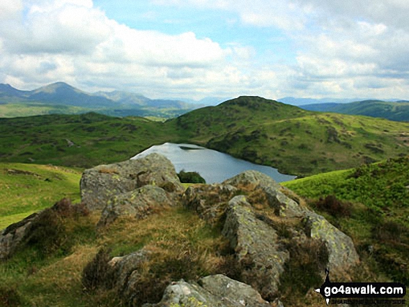 Beacon (Blawith Fells) and Beacon Tarn from Wool Knott 