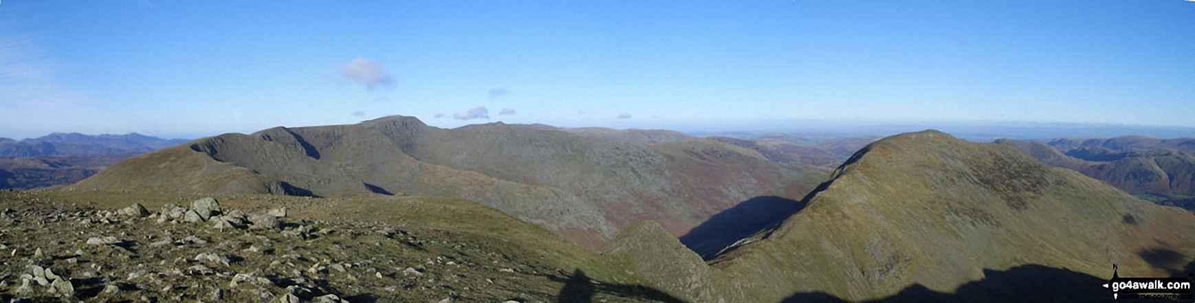 Walk c266 Seat Sandal and Fairfield from Grasmere - *The Helvellyn Ridge and St Sunday Crag from Fairfield