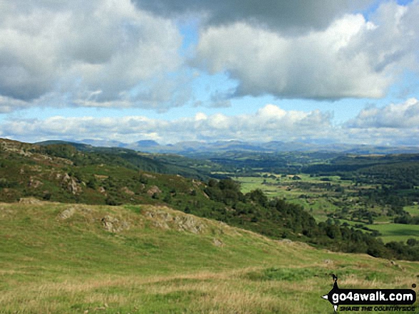 Walk Cartmel Fell (Raven's Barrow) walking UK Mountains in The Southern Marches The Lake District National Park Cumbria, England