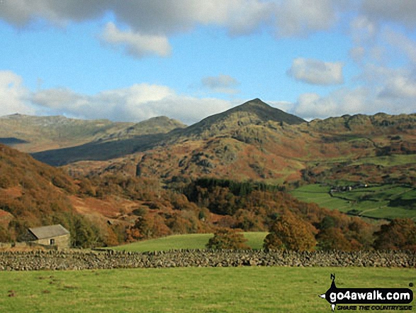 Caw (Dunnerdale Fells) from Seathwaite (Duddon Valley) 