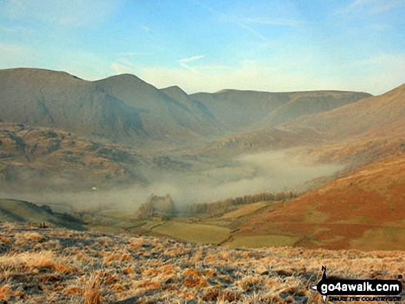 Kentmere with Yoke, Ill Bell, Froswick and Thornthwaite Crag above from Hollow Moor 