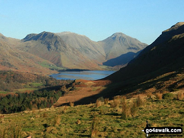 Wasdale Head featuring Yewbarrow, Kirk Fell and Great Gable from Irton Pike