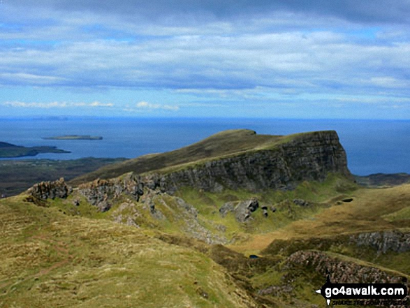 Sron Vourlinn from The Quiraing on the lower slopes of Meall na Suiramach 