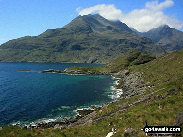 Gars-Bheinn in The Cuillin Hills from near Coruisk Memorial Hut on the shores of Loch Scavaig 