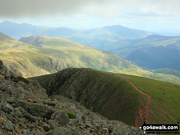 Walk c141 Great Gable and Pillar from Wasdale Head, Wast Water - Green Gable and Windy Gap from Great Gable