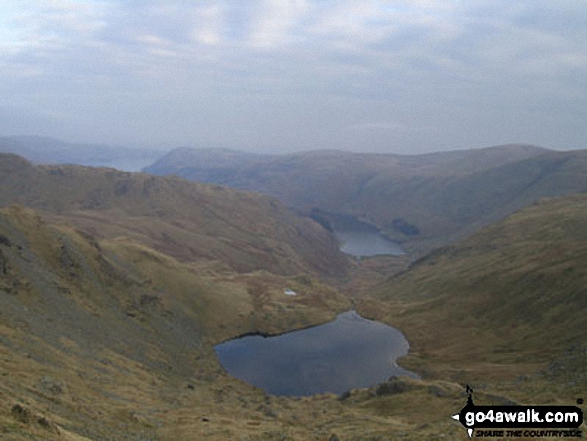 Walk c251 The Mardale Head Horizon from Mardale Head - Small Water and Haweswater from near Mardale Ill Bell summit