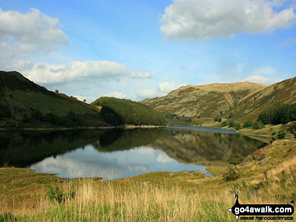 Walk c362 Branstree and High Street from Mardale Head - Mardale Head and Haweswater Reservoir from Rowantreethwaite Beck