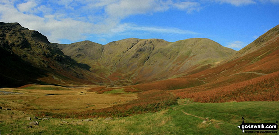 Black Crag (Pillar), Wind Gap, Pillar and Looking Stead (Pillar) above Mosedale from Wasdale Head