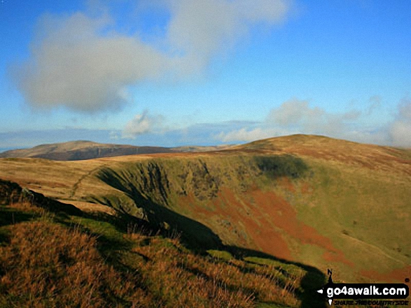 Walk c245 Blencathra from Mungrisdale - Bowscale Fell across the summit rim of Bannerdale Crags