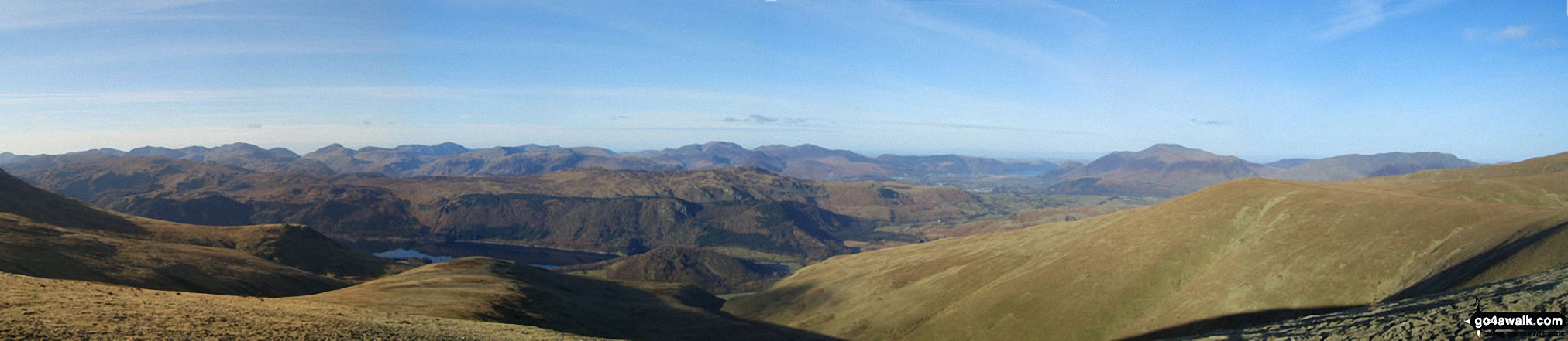 Walk c239 The Deepdale Round from nr Dockray - *Panorama looking North West from Stybarrow Dodd