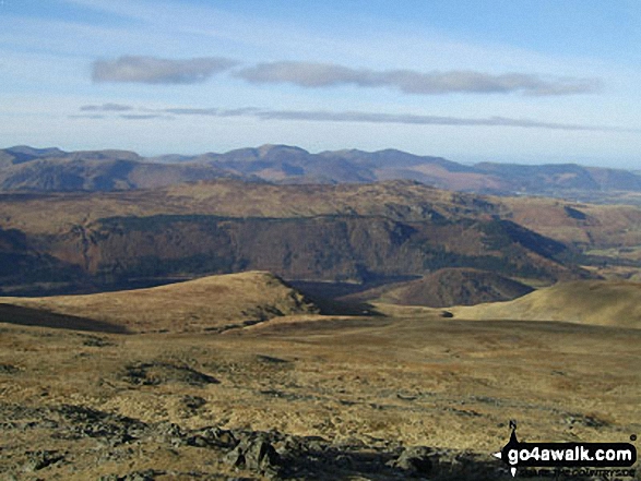 Walk c394 Helvellyn, Catstye Cam and Sheffield Pike from Glenridding - Thirlmere from Raise (Helvellyn)