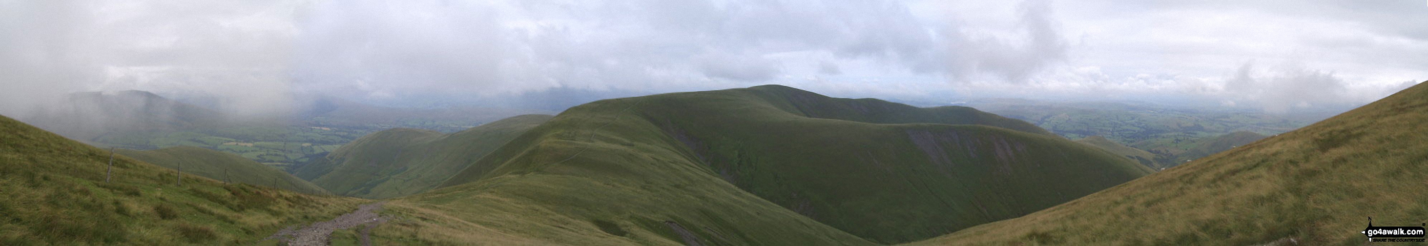 Walk c336 Calders, The Calf and Yarlside via Cautley Spout from The Cross Keys - *Arant Haw from (just below) Calders summit