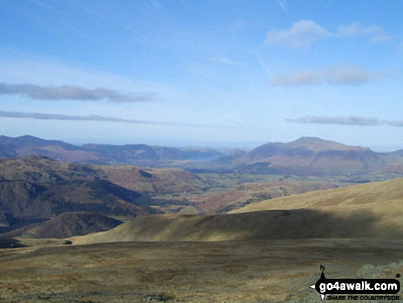 Looking towards Bassenthwaite and The Skiddaw Massif from Raise (Helvellyn)