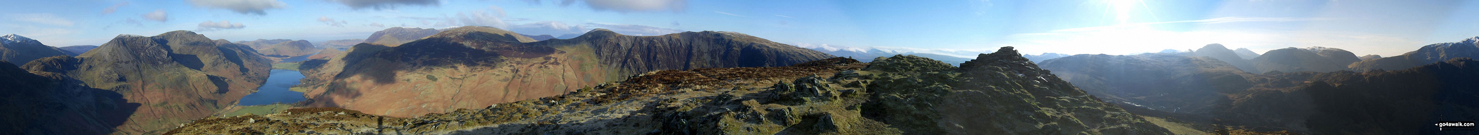 Walk c295 Hay Stacks and Fleetwith Pike from Gatesgarth, Buttermere - *360° Panorama from Fleetwith Pike