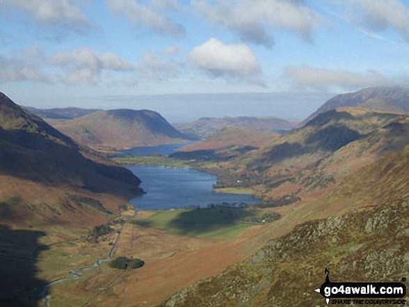 Walk c295 Hay Stacks and Fleetwith Pike from Gatesgarth, Buttermere - Buttermere from Hay Stacks