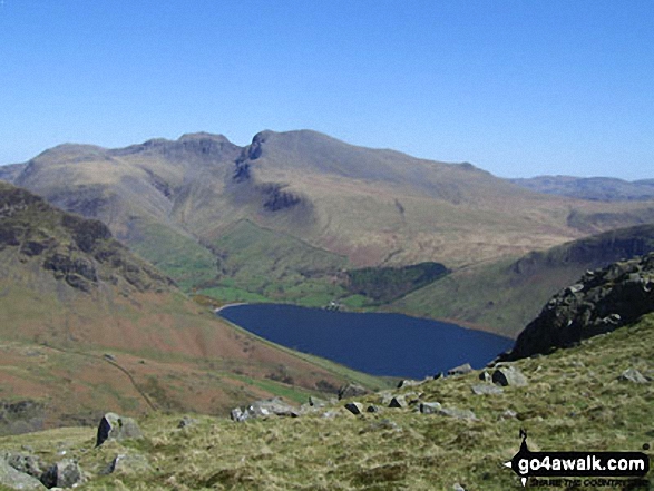 Walk Middle Fell (Wasdale) walking UK Mountains in The Western Fells The Lake District National Park Cumbria, England