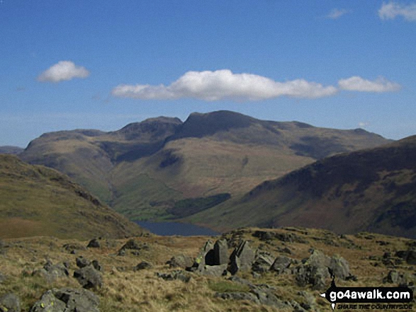 Scafell Pike, Mickledore and Sca Fell from Buckbarrow summit