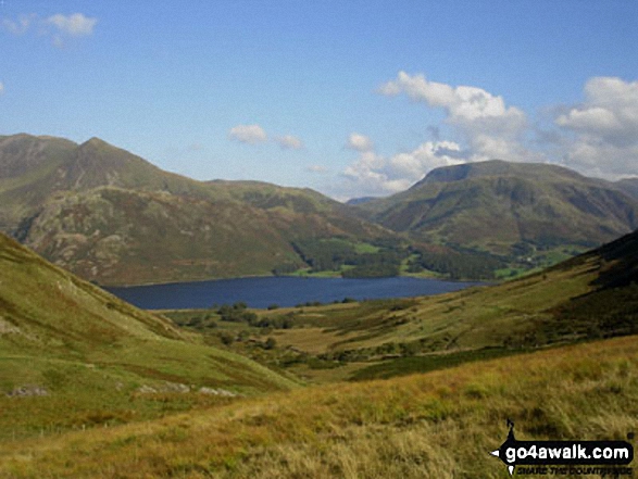 Walk c228 Hay Stacks from Buttermere - Crummock Water, Rannerdale Knotts and Robinson beyond from Black Beck