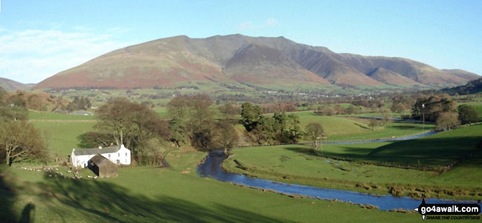 Walk c285 St John's Beck from St John's in the Vale - *Looking across St John's in the Vale to Blencathra